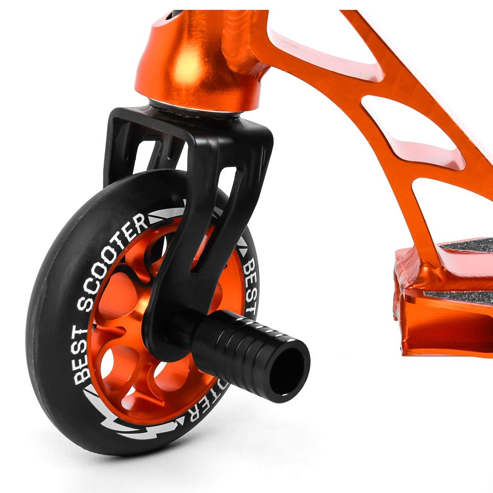 Самокат трюковый Scooter Анодированное покрытие Черно-оранжевый 6900083003612