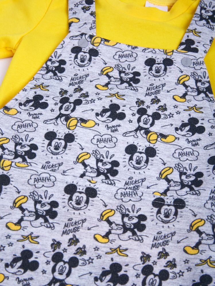 Напівкомбінезон зі світшотом Mickey Mouse Disney 68-74 см (6-9 міс) MC18337 Біло-жовтий 8691109924230