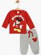 Комплект (свитшот, штаны) Микки Маус 68-74 см (6-9 мес) Disney MC16202 Серо-красный 8691109824493