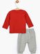 Комплект (світшот, штани) Міккі Маус 68-74 см (6-9 міс) Disney MC16202 Сіро-червоний 8691109824493