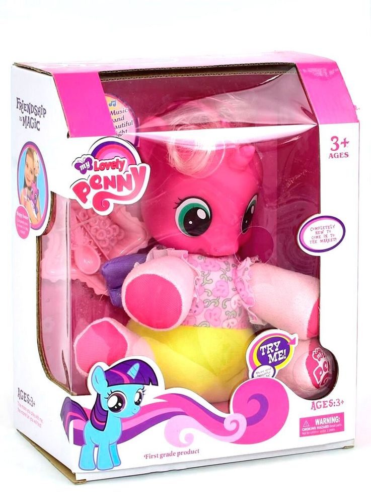 Поні з дзеркалом Pony зі світловими і звуковими ефектами рожева 68162048