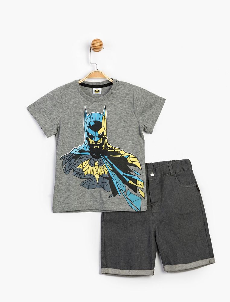 Комплект (футболка, шорти) Batman DC Comics 6 років (116 см) сірий BM15641