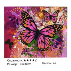 Картина по номерам Бабочки Kimi 40 х 30 см 6900066364884