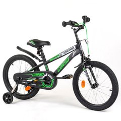 Велосипед Corso 18" Черно-зеленый 6800082181533