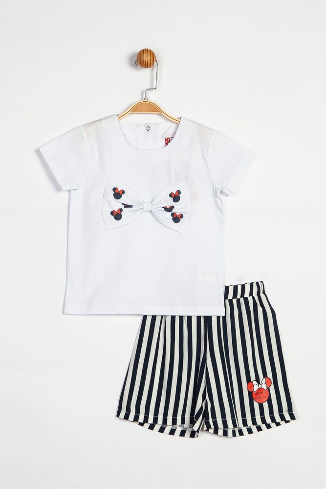 Комплект (футболка + шорти) Minnie Mouse 3 роки (98 см) Disney (ліцензований) Cimpа білий синій MN13980