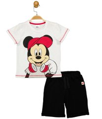 Комплект (футболка, шорты) Mickey Mouse 98 см (3 года) Disney MC17274 Бело-черный 8691109880611