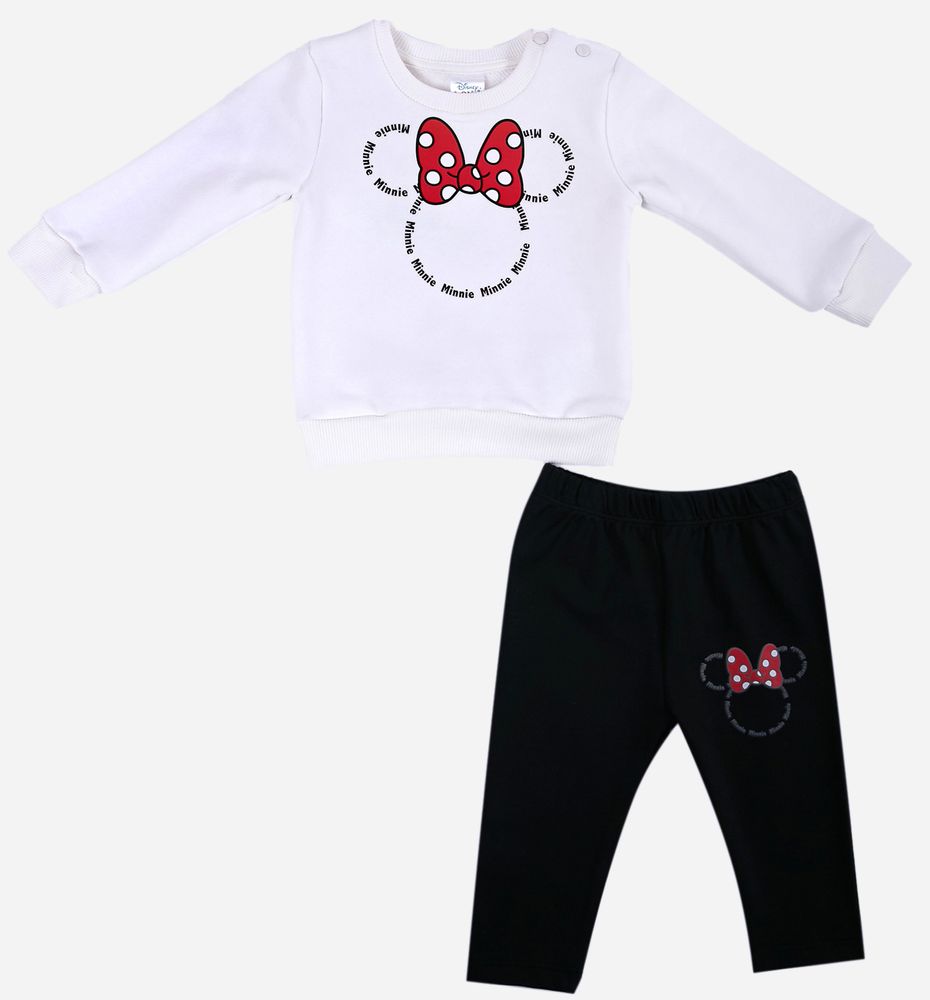 Комплект Minnie Mouse Disney 68-74 см (6-9 міс) MN18379 Біло-чорний 8691109924988