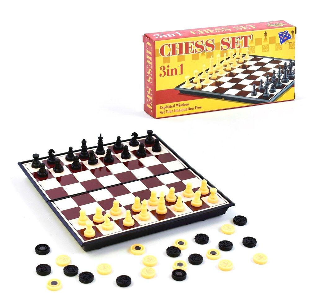 Набор шахматы и шашки Kimi магнитные 74339048