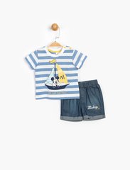 Комплект (футболка, шорти) Mickey Mouse Disney 12-18 міс (80-86 см) біло-синій MC15449