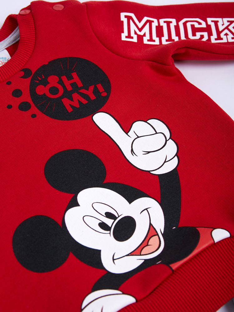 Комплект Mickey Mouse Disney 68-74 см (6-9 мес) MC18338 Серо-красный 8691109924278
