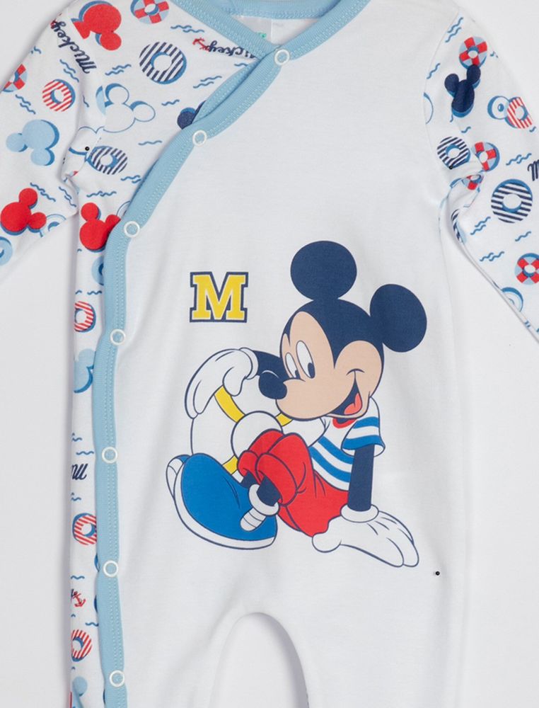 Чоловічок Mickey Mouse 0-3 міс (56-62 см) Disney (ліцензований) Cimpa білий MC16019
