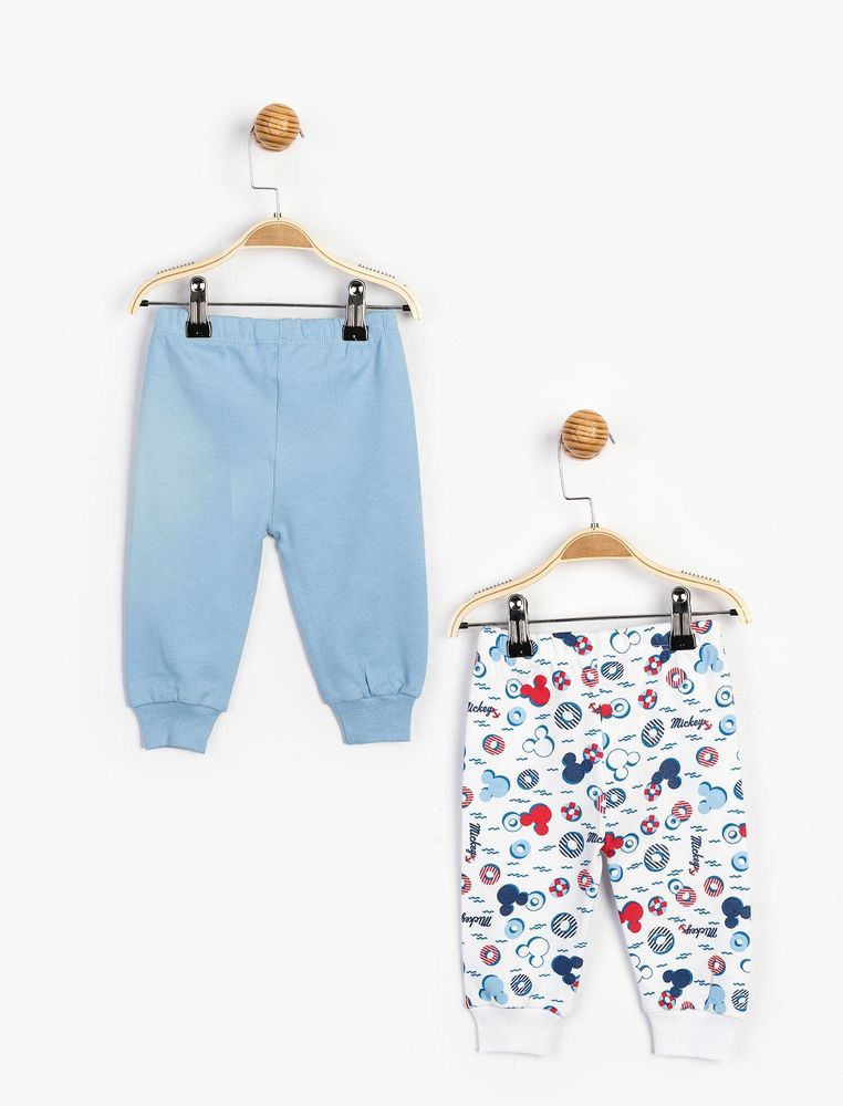 Набор штанов Mickey Mouse Disney 2 шт 12-18 мес (80-86 см) сине-белые MC15470