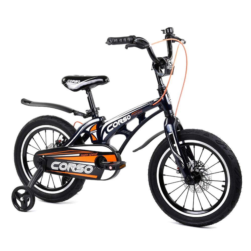 Велосипед Corso 16" Чорно-оранжевий 6800077165296