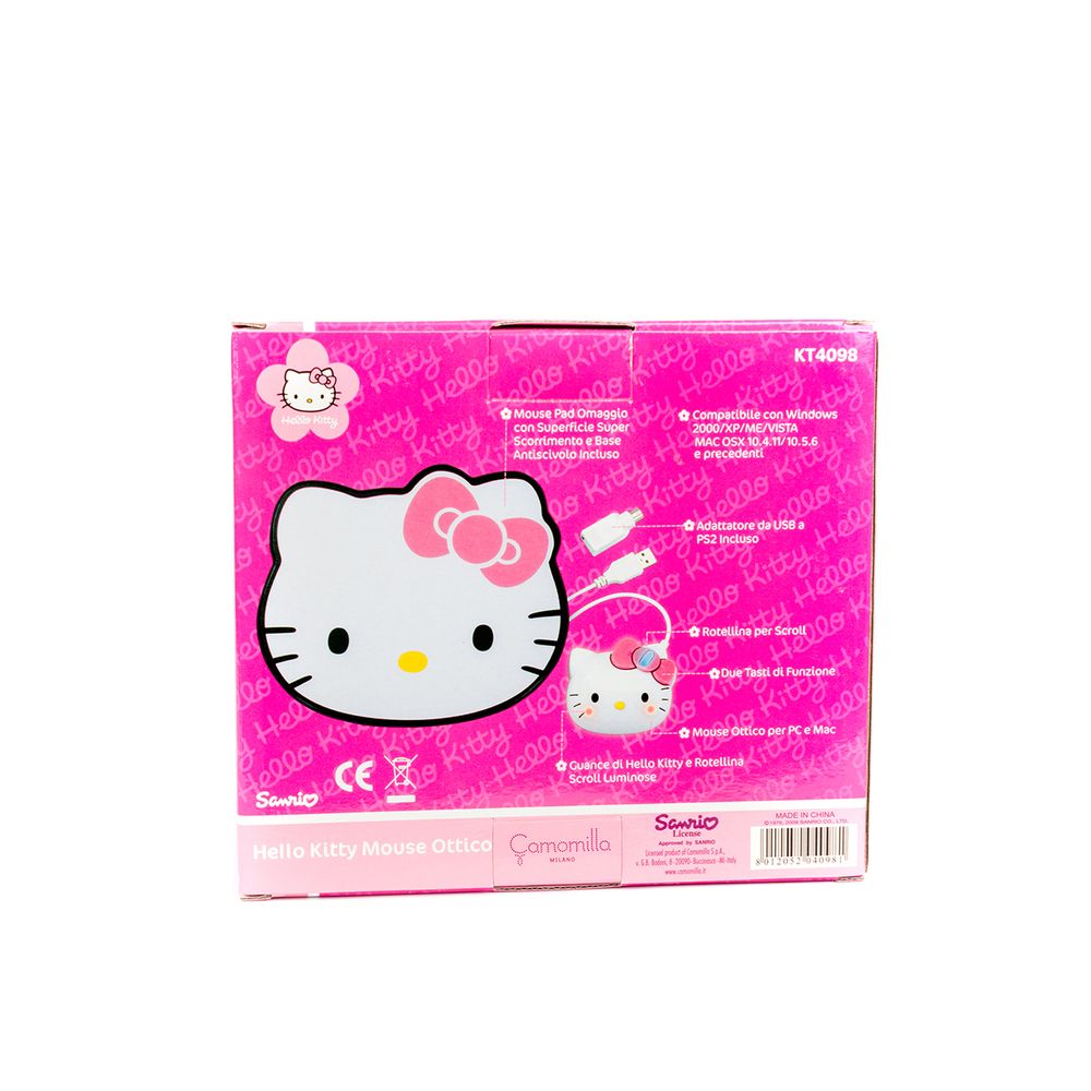 Компьютерная мышка с ковриком Hello Kitty Sanrio Белый 8012052040981