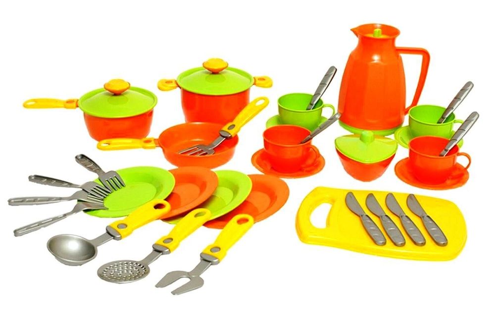 Набір посуду ТехноК Зелено-помаранчевий 4823037603275