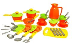 Набор посуды ТехноК Зелено-оранжевый 4823037603275