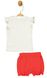 Комплект (футболка, шорти) 68-74 см (6-9 міс) Panolino PL17400 Біло-червоний 8691109876720