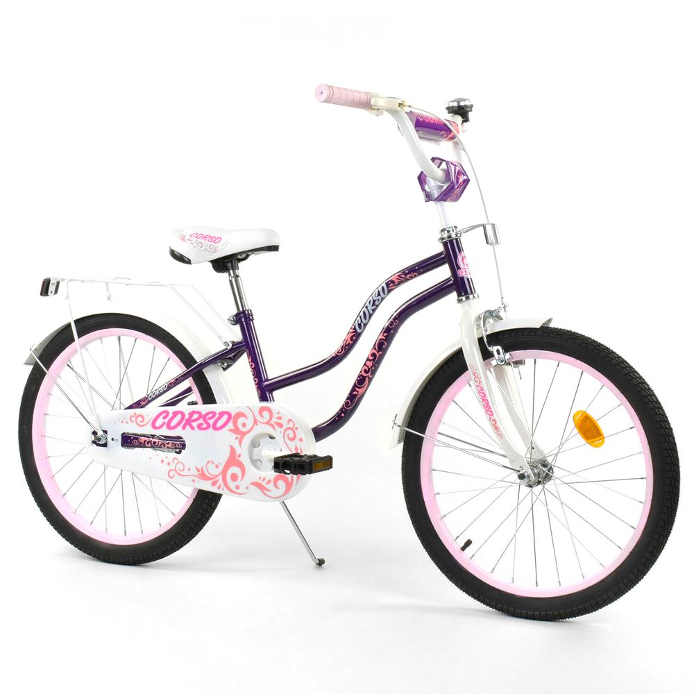Велосипед Corso 20" Біло-фіолетовий 2000000027630