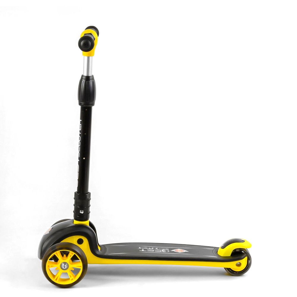 Самокат Scooter со световым эффектом Черно-желтый 6900066352973
