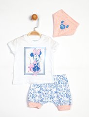 Набір (футболка, шорти, бандана) Minni Mouse 12-18 міс (80-86 см) Disney (ліцензований) Cimpa білий рожевий MN13929