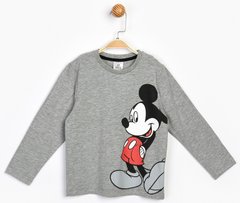 Лонгслив Микки Маус 116 см (6 лет) Disney MC17217 Серый 8691109859792