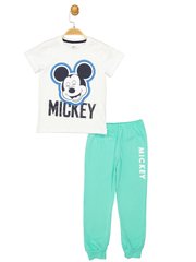 Комплект (футболка, штаны) Mickey Mouse 98 см (3 года) Disney MC18069 Бело-бирюзовый 8691109887702