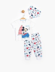 Комплект (футболка, штаны, бандана) Mickey Mouse Disney 12-18 мес (80-86 см) белый MC15473