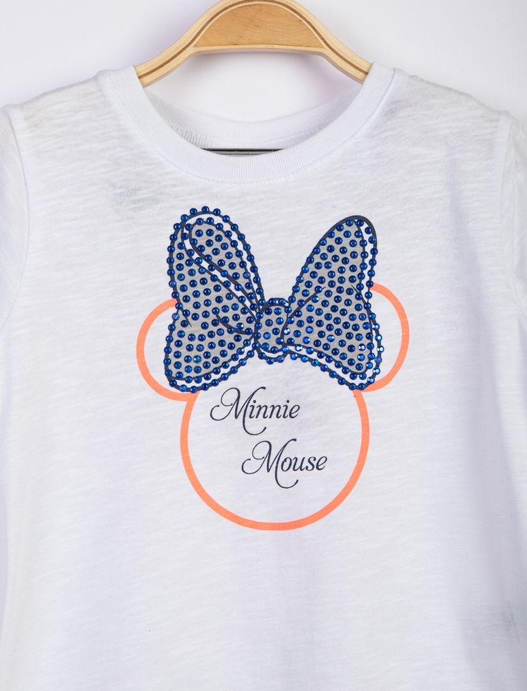 Комплект (футболка + шорти) Minnie Mouse 3 роки (98 см) Disney (ліцензований) Cimpа білий сірий MN15195