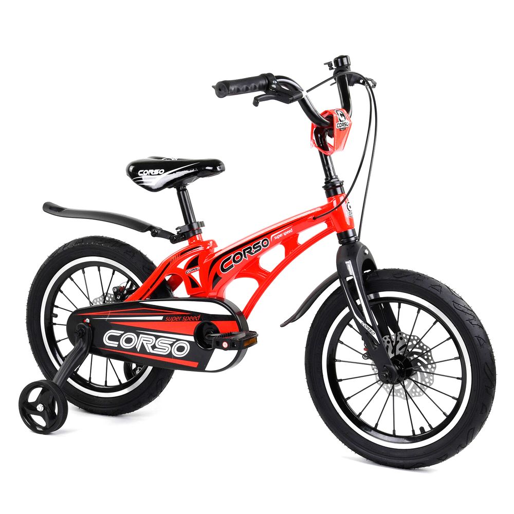Велосипед Corso 16" Чорно-червоний 6800077162523