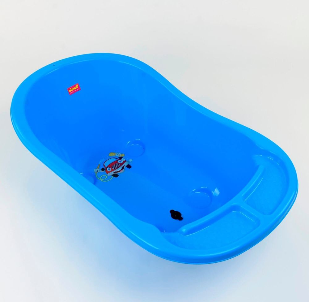 Ванночка для купания со сливом Bimbo 94 см синяя 79767048