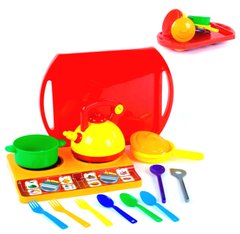 Кухонный набор с плитой и посудой Kimi разноцветный 13055048