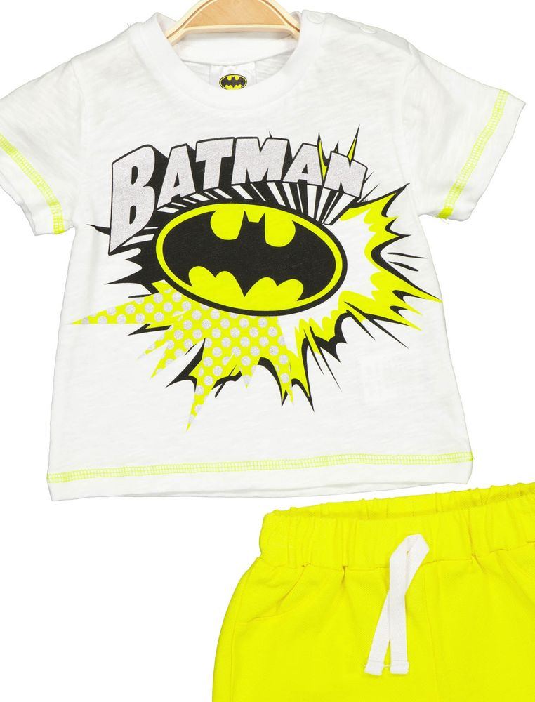 Комплект (футболка, шорты) Batman 68-74 см (6-9 мес) Cimpa BM17304 Бело-желтый 8691109874337