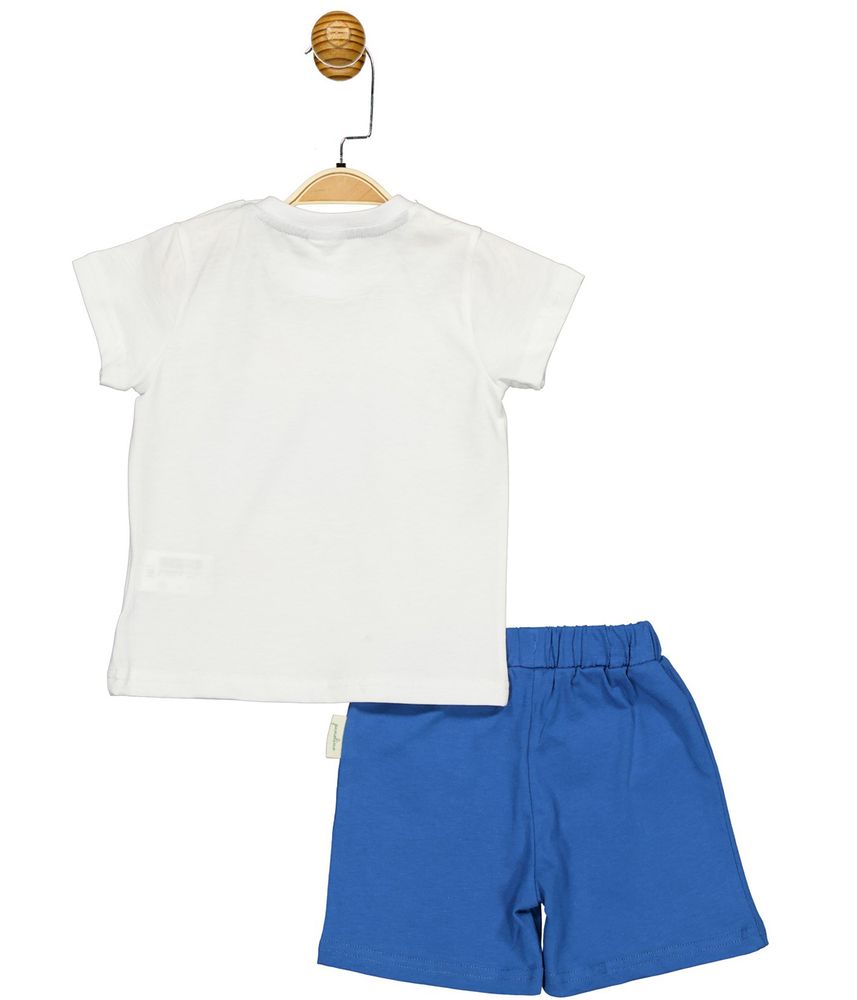 Комплект (футболка, шорти) 86 см (1 рік) Panolino PL17520 Біло-синій 8691109873385