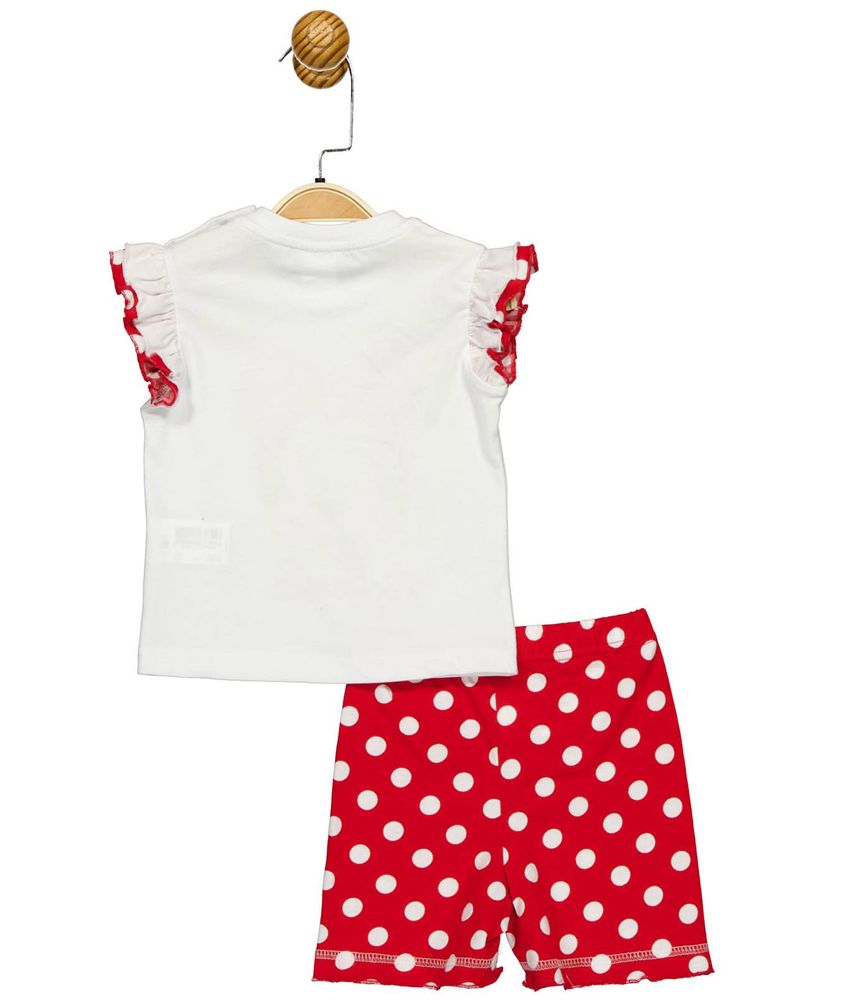 Комплект (футболка, шорти) Minni Mouse 68-74 см (6-9 міс) Disney MN17355 Біло-червоний 8691109875105