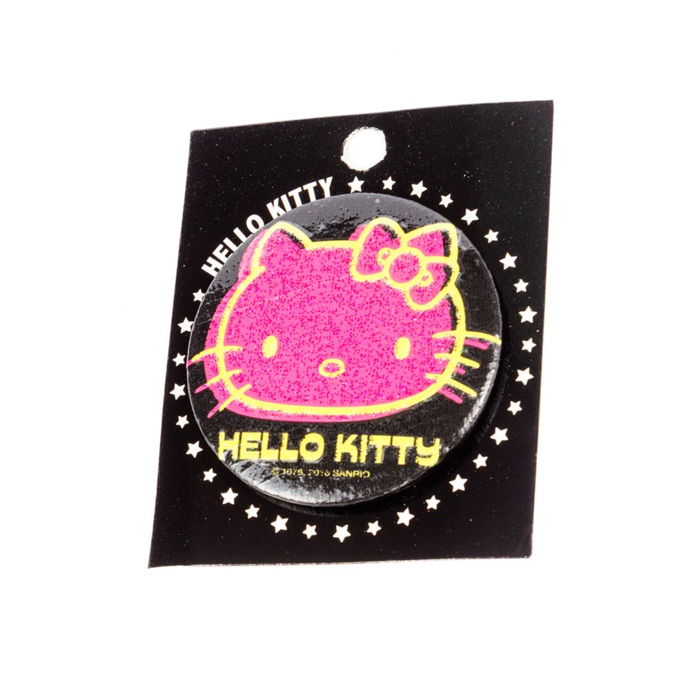 Значок на шпильці Hello Kitty Sanrio Чорно-рожевий 881780153847