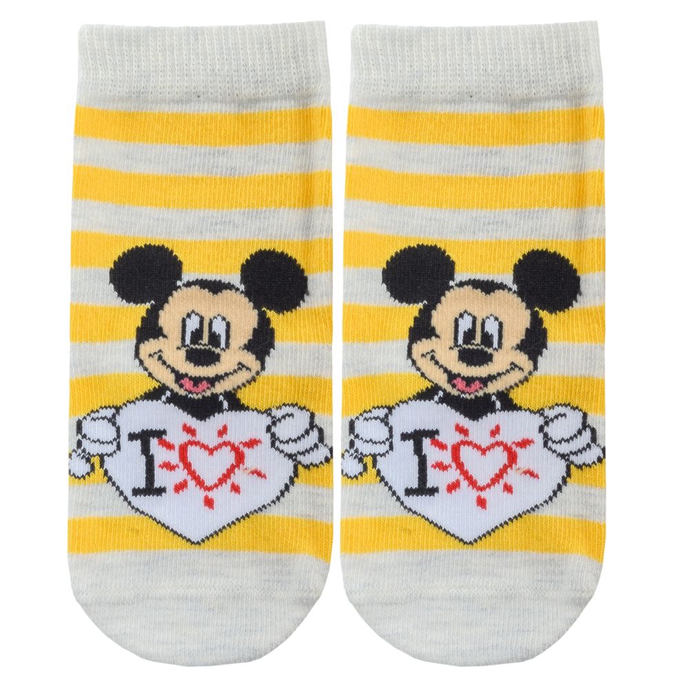 Шкарпетки Mickey Mouse Disney 6-8 см (0-6 міс) MC18993-2 Сіро-жовтий 2891172108223