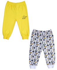 Штаны 2 шт Mickey Mouse Disney 62-68 см (3-6 мес) MC18315 Бело-желтый 8691109923745