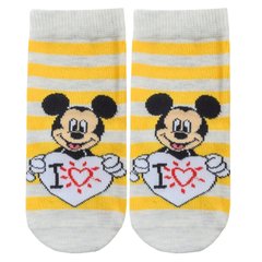 Шкарпетки Mickey Mouse Disney 6-8 см (0-6 міс) MC18993-2 Сіро-жовтий 2891172108223