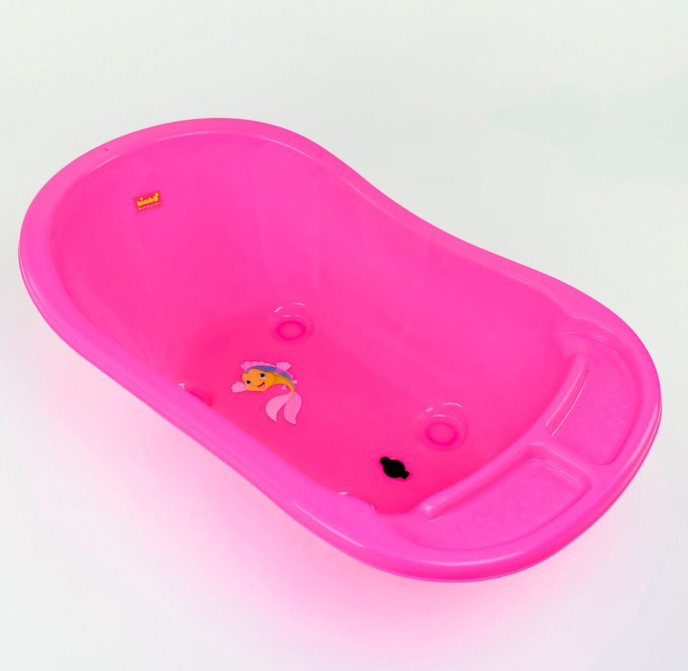 Ванночка для купания со сливом Bimbo 94 см розовая 79770048