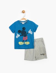 Комплект (футболка, шорты) Mickey Mouse Disney 2 года (92 см) сине-серый MC15602