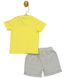 Комплект (футболка, шорти) 68-74 см (6-9 міс) Panolino PL17521 Сіро-жовтий 8691109879059