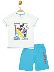 Комплект (футболка, шорти) Mickey Mouse 98 см (3 роки) Disney MC18072 Біло-блакитний 8691109889874