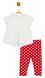 Комплект (футболка, штани) Minni Mouse 86 см (1 рік) Disney MN17357 Біло-червоний 8691109876058