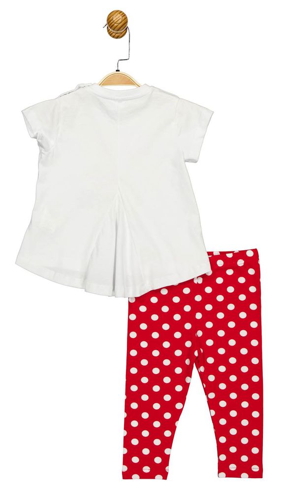 Комплект (футболка, штани) Minni Mouse 86 см (1 рік) Disney MN17357 Біло-червоний 8691109876058
