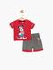 Комплект (футболка, шорты) Mickey Mouse Disney 12-18 мес (80-86 см) красно-серый MC15454