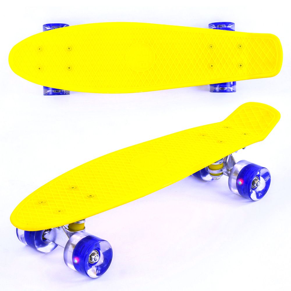 Пенні борд Board зі світловим ефектом Жовто-фіолетовий 6900066317880