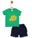 Комплект (футболка, шорти) 68-74 см (6-9 міс) Panolino PL17526 Синьо-зелений 8691109878182