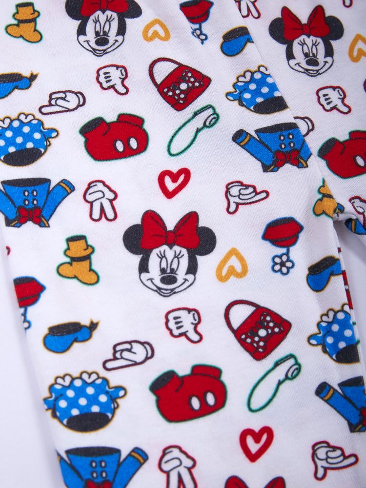 Штаны 2 шт Minnie Mouse Disney 62-68 см (3-6 мес) MN18365 Бело-красный 8691109924483