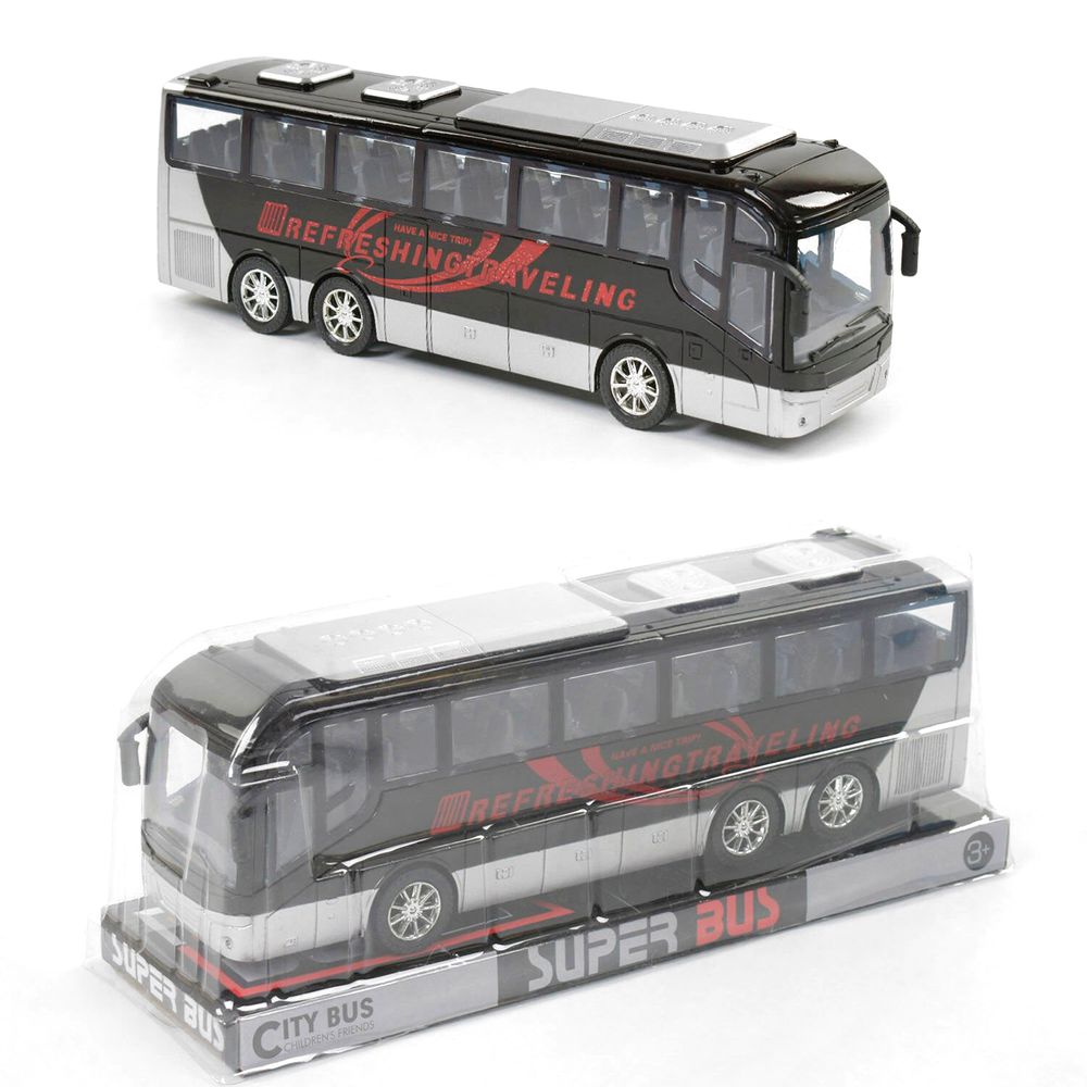 Автобус Kimi з інерційним механізмом Чорно-сірий 6965646110442