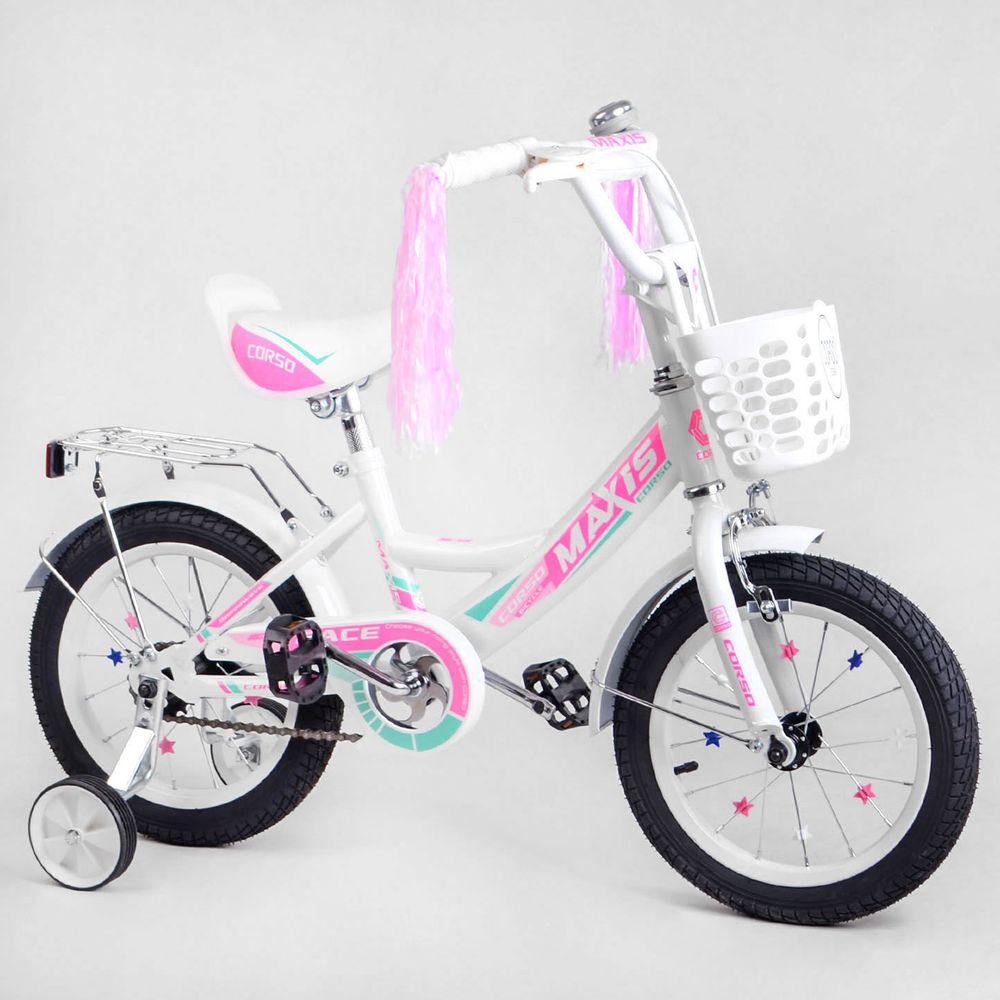Велосипед Corso 14" Біло-рожевий 6800067140173